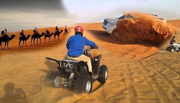 Quad Biking and Desert Camp Combo